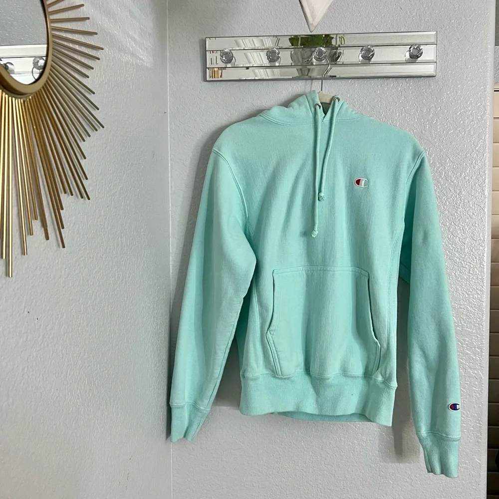 Baby Blue Turquoise Champion Hoodie